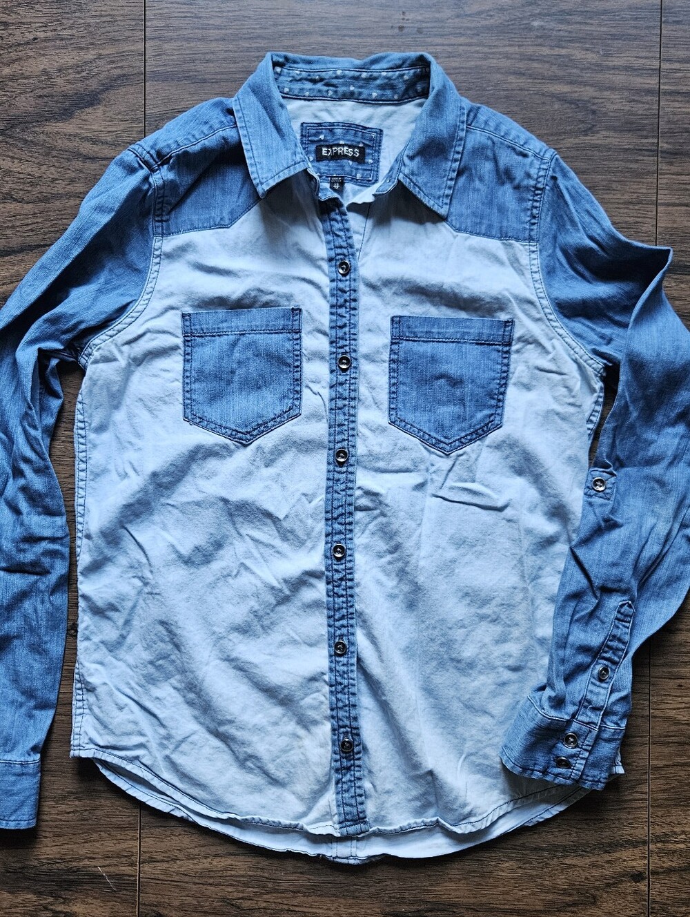 Express Denim Button Down Shirt XSmall